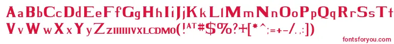 BlackKnightRegular Font – Red Fonts on White Background