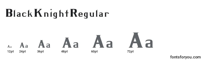 BlackKnightRegular Font Sizes