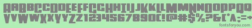 Powerlordexpand Font – Gray Fonts on Green Background