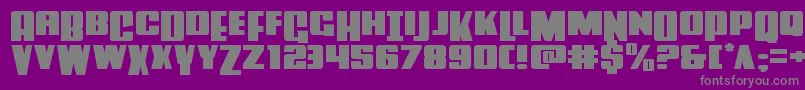 Powerlordexpand Font – Gray Fonts on Purple Background