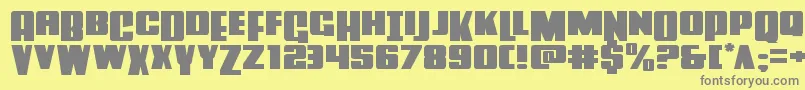 Powerlordexpand Font – Gray Fonts on Yellow Background