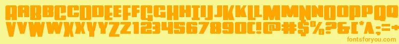 Powerlordexpand Font – Orange Fonts on Yellow Background