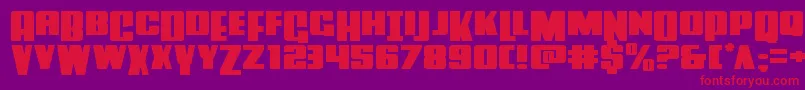 Powerlordexpand Font – Red Fonts on Purple Background