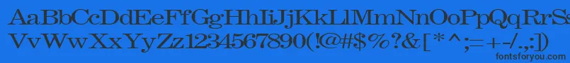 Шрифт FastRegularTtnorm – чёрные шрифты на синем фоне
