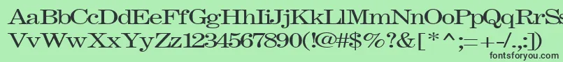 Шрифт FastRegularTtnorm – чёрные шрифты на зелёном фоне