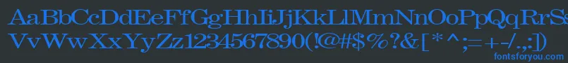 フォントFastRegularTtnorm – 黒い背景に青い文字
