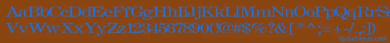 フォントFastRegularTtnorm – 茶色の背景に青い文字