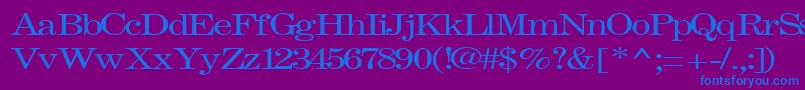 フォントFastRegularTtnorm – 紫色の背景に青い文字