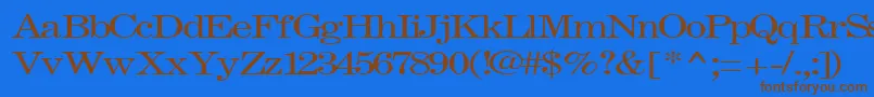 FastRegularTtnorm-fontti – ruskeat fontit sinisellä taustalla