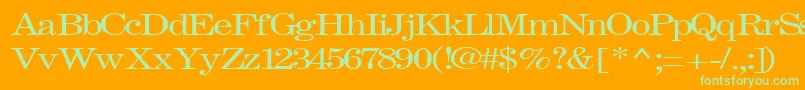 FastRegularTtnorm Font – Green Fonts on Orange Background