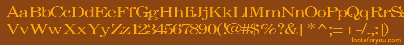 FastRegularTtnorm Font – Orange Fonts on Brown Background