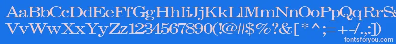 フォントFastRegularTtnorm – ピンクの文字、青い背景