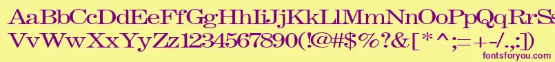 FastRegularTtnorm Font – Purple Fonts on Yellow Background