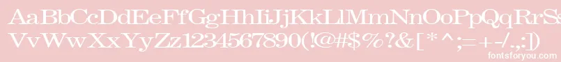 FastRegularTtnorm-fontti – valkoiset fontit vaaleanpunaisella taustalla