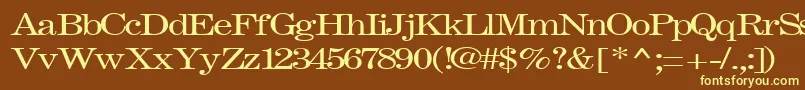 FastRegularTtnorm Font – Yellow Fonts on Brown Background