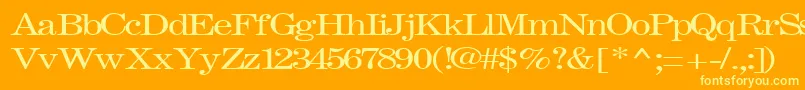 FastRegularTtnorm Font – Yellow Fonts on Orange Background