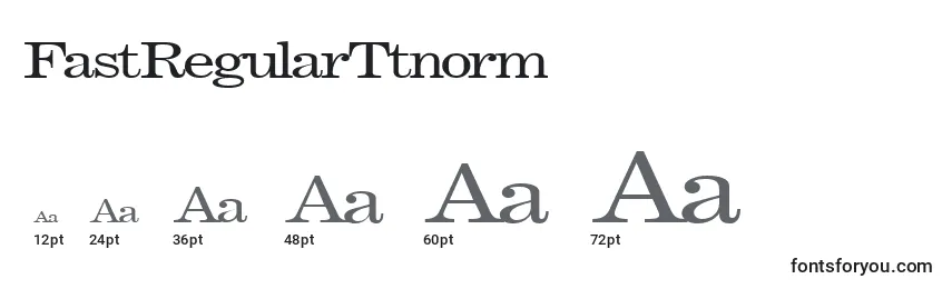 FastRegularTtnorm Font Sizes