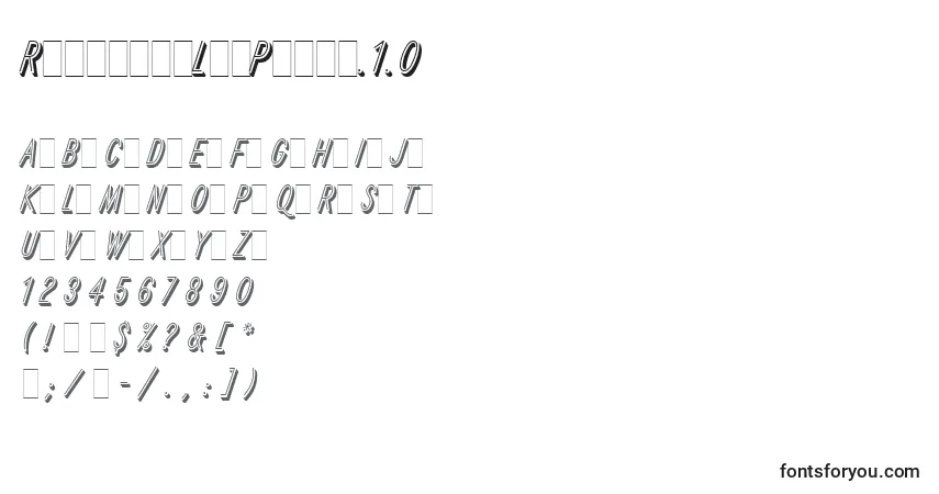 A fonte RefractaLetPlain.1.0 – alfabeto, números, caracteres especiais