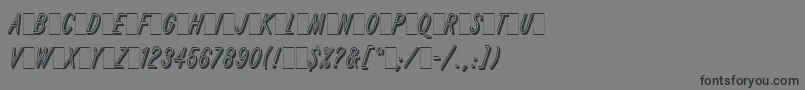 RefractaLetPlain.1.0-Schriftart – Schwarze Schriften auf grauem Hintergrund