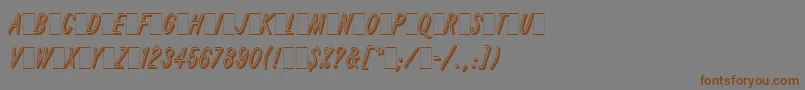 RefractaLetPlain.1.0 Font – Brown Fonts on Gray Background