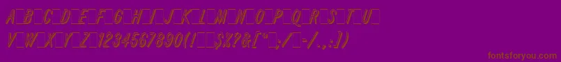 RefractaLetPlain.1.0 Font – Brown Fonts on Purple Background