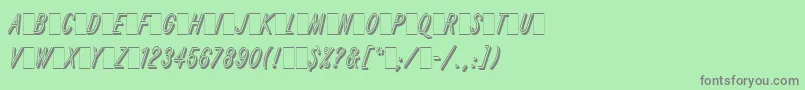 Шрифт RefractaLetPlain.1.0 – серые шрифты на зелёном фоне