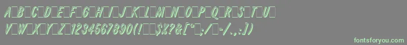 RefractaLetPlain.1.0 Font – Green Fonts on Gray Background