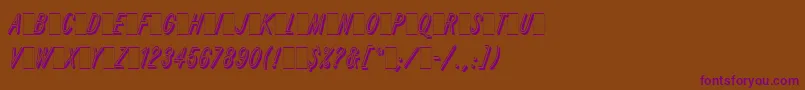 RefractaLetPlain.1.0 Font – Purple Fonts on Brown Background