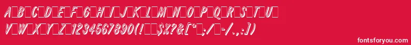 RefractaLetPlain.1.0 Font – White Fonts on Red Background