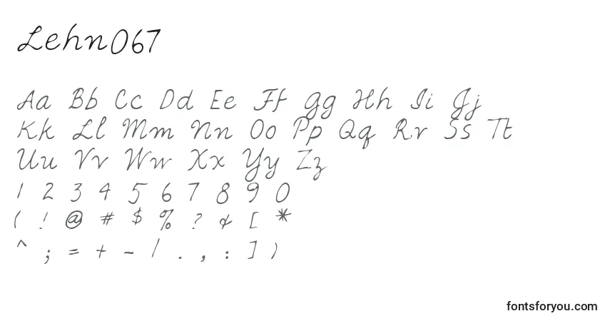 Шрифт Lehn067 – алфавит, цифры, специальные символы