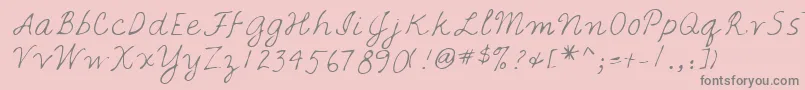 Lehn067 Font – Gray Fonts on Pink Background