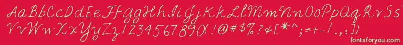 Lehn067 Font – Green Fonts on Red Background