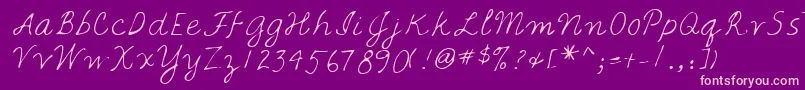 Lehn067 Font – Pink Fonts on Purple Background