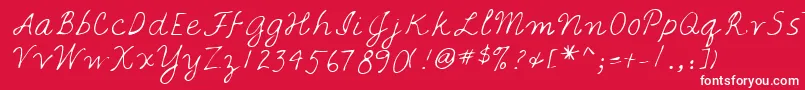 Lehn067 Font – White Fonts on Red Background