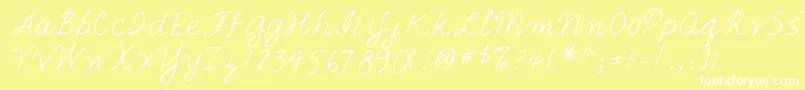 Lehn067 Font – White Fonts on Yellow Background