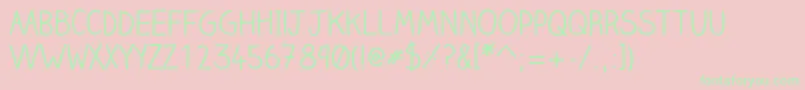 Clairehandregular Font – Green Fonts on Pink Background