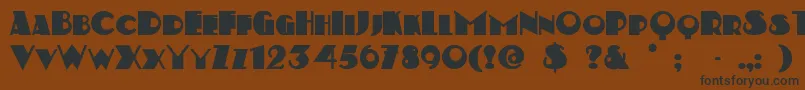 Kerfuffle Font – Black Fonts on Brown Background