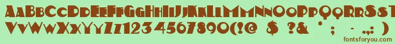 Kerfuffle Font – Brown Fonts on Green Background