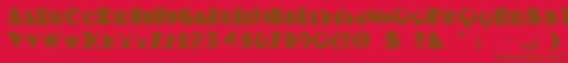 Kerfuffle-fontti – ruskeat fontit punaisella taustalla