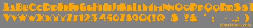 Kerfuffle Font – Orange Fonts on Gray Background