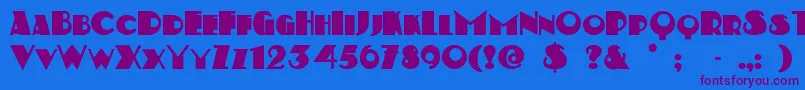 Kerfuffle Font – Purple Fonts on Blue Background