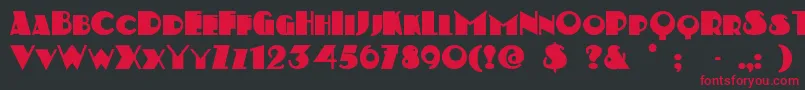 Kerfuffle Font – Red Fonts on Black Background