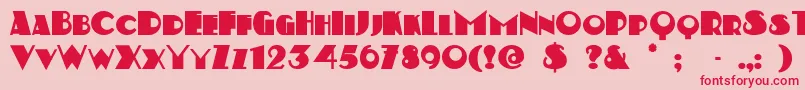 Kerfuffle Font – Red Fonts on Pink Background