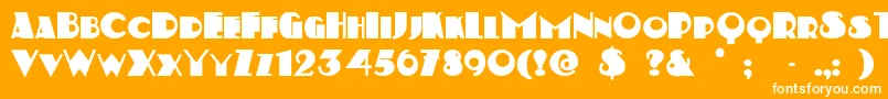 フォントKerfuffle – オレンジの背景に白い文字