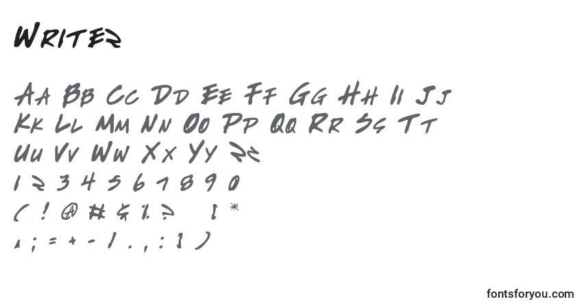 A fonte Write2 – alfabeto, números, caracteres especiais