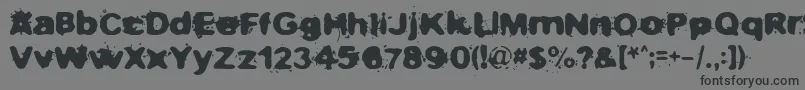 Notnowihaveaheadache-fontti – mustat fontit harmaalla taustalla