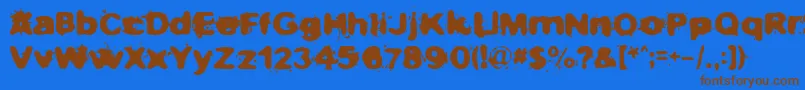 Notnowihaveaheadache-fontti – ruskeat fontit sinisellä taustalla