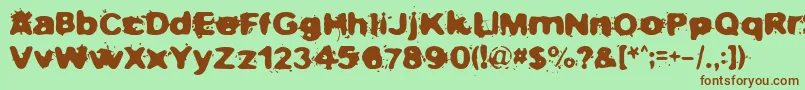 Notnowihaveaheadache Font – Brown Fonts on Green Background