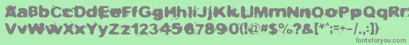 Шрифт Notnowihaveaheadache – серые шрифты на зелёном фоне