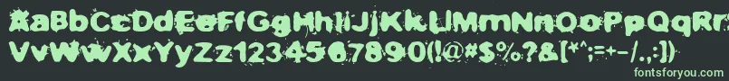 Notnowihaveaheadache Font – Green Fonts on Black Background